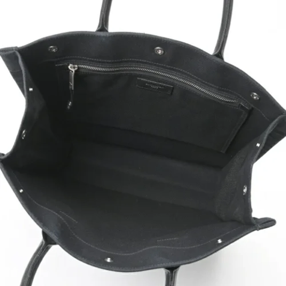 Saint Laurent Vintage Pre-owned Canvas handbags Black Dames
