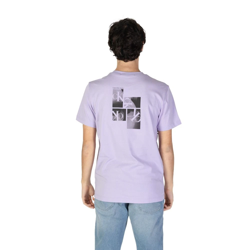 Calvin Klein Jeans Katoenen Heren T-shirt Herfst Winter Collectie Purple Heren