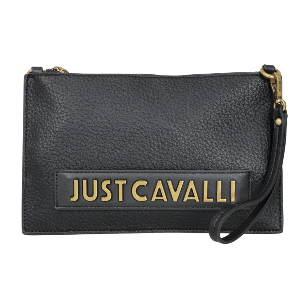Just Cavalli Zwarte Korrelige Textuur Clutch Tas Black Dames