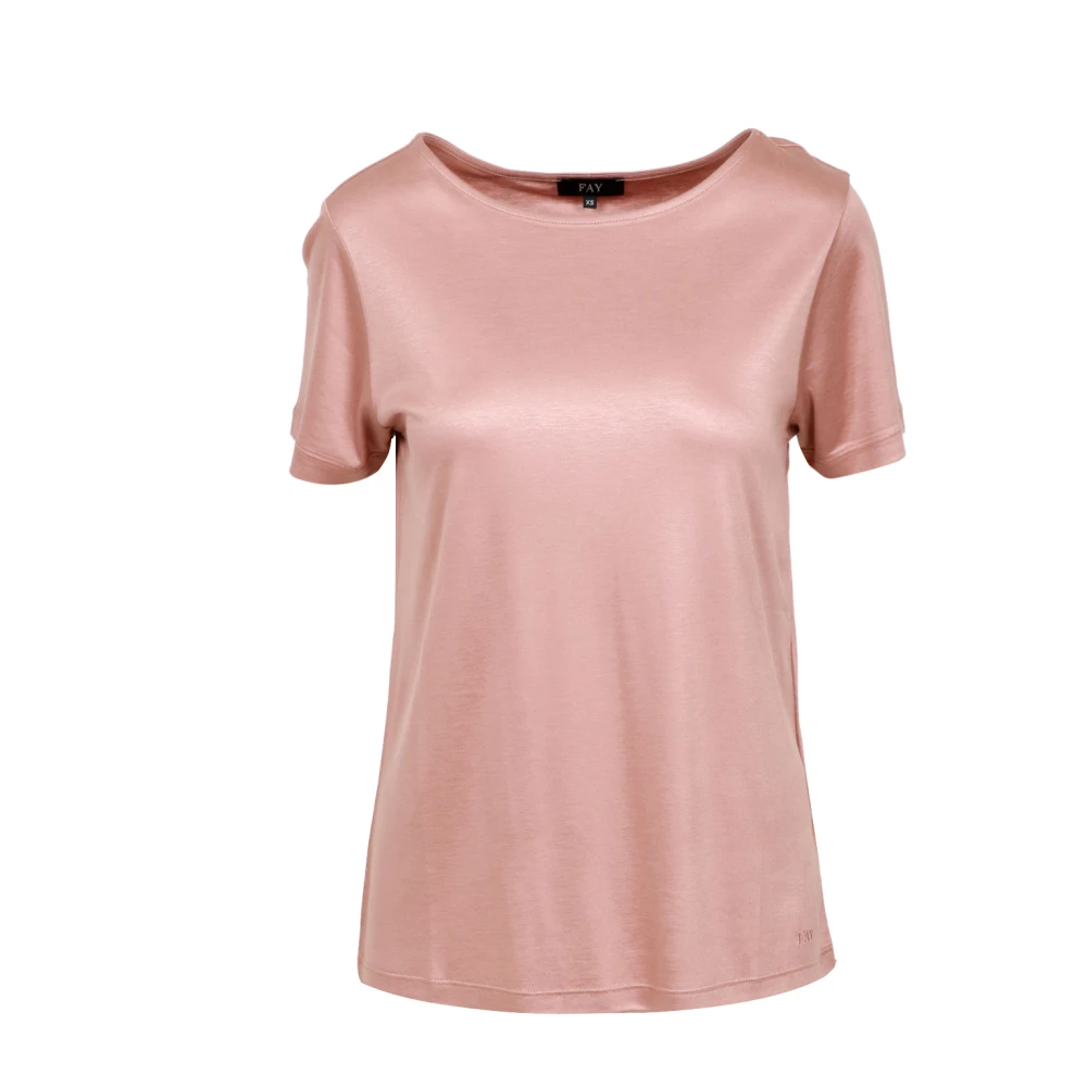 Fay - Tops > T-Shirts - Pink - Fay - Modalova