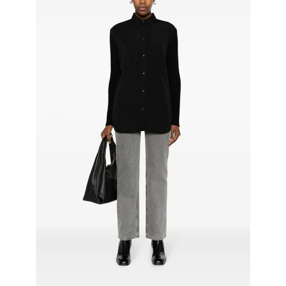 TotêMe Stijlvol Bi Materiaal Shirt Black Dames