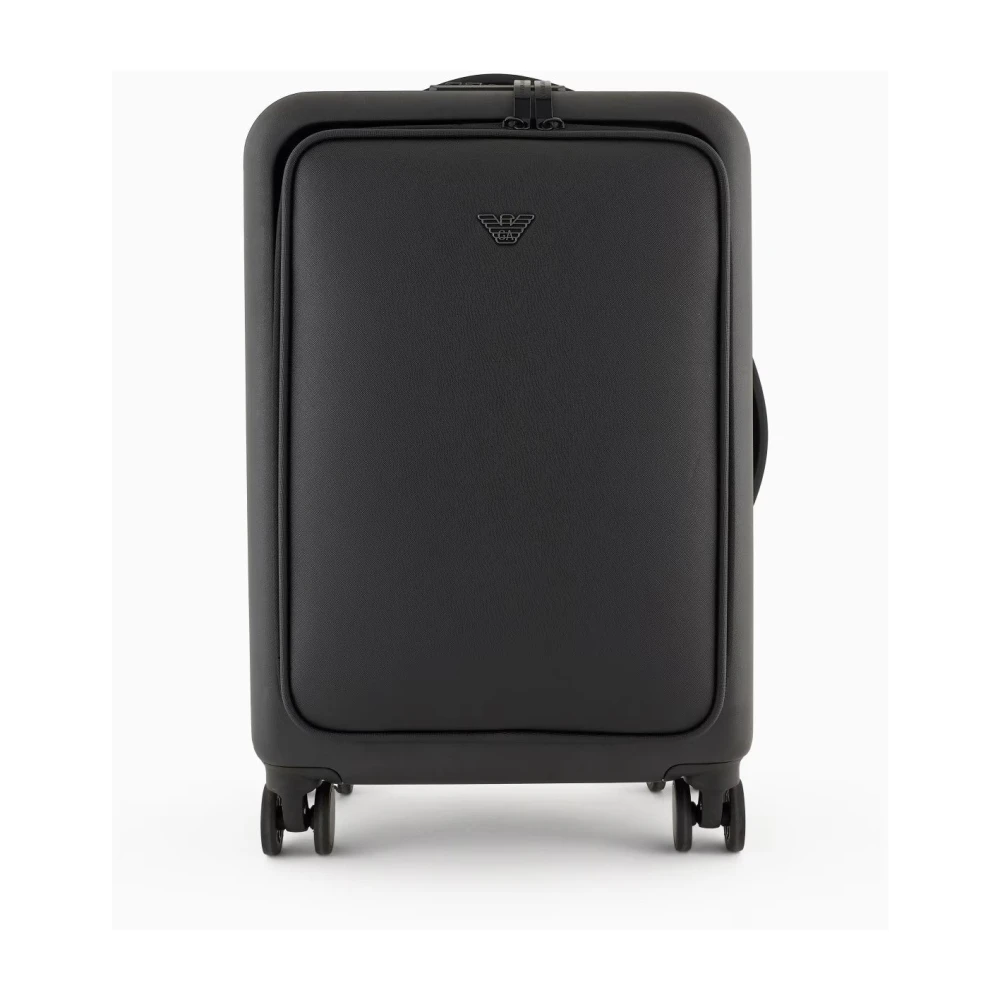 Emporio Armani Zwarte Trolleytas voor Mannen Black Heren