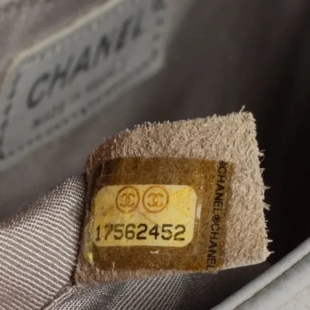 Chanel Vintage Pre-owned Leather chanel-bags Gray Dames