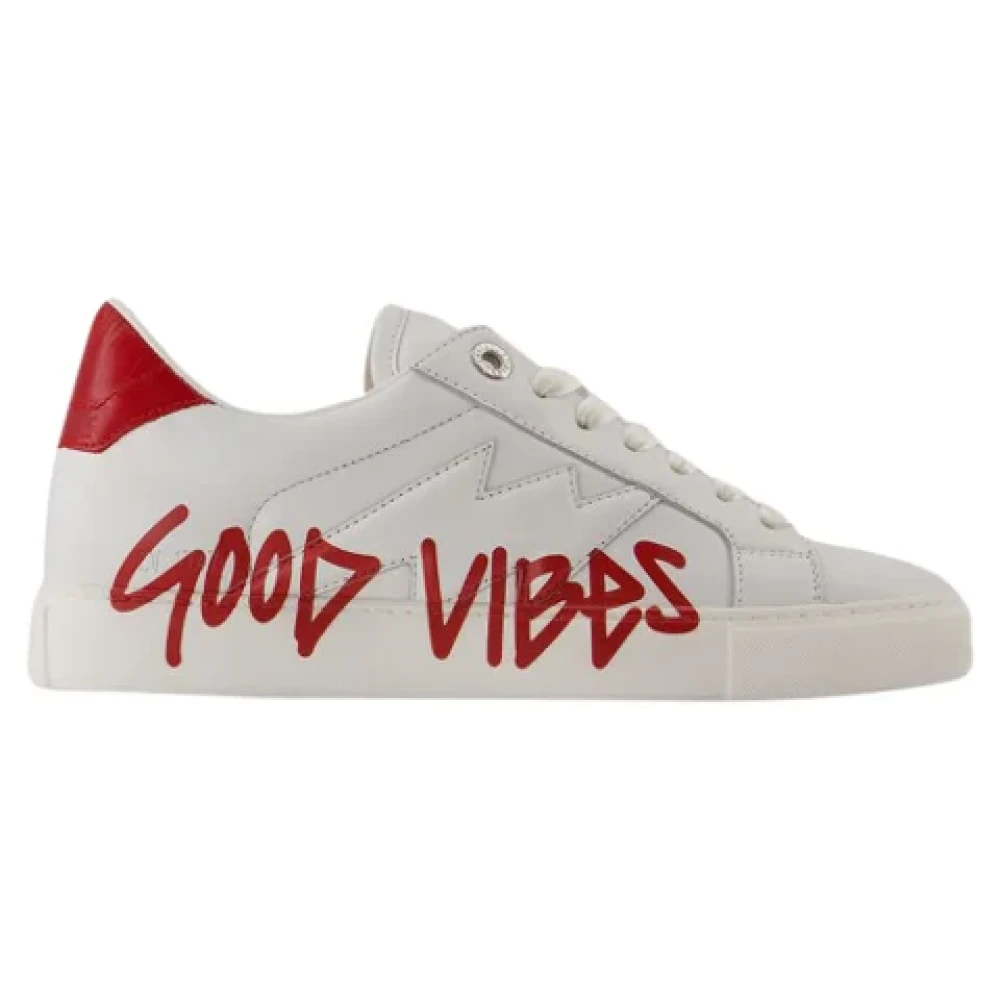 Zadig & Voltaire Laeder sneakers White, Dam