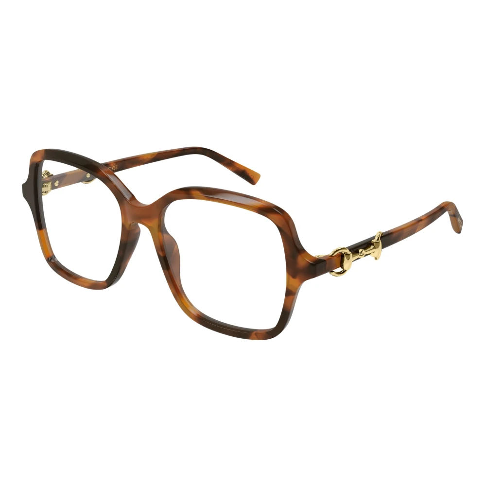 Gucci Transparent Woman Gg2217o 002 Optical Frames Acetate Havana Butterfly - Image 2