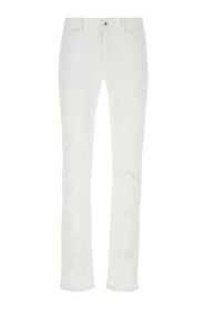 Weiße Dehnungs -Jeans