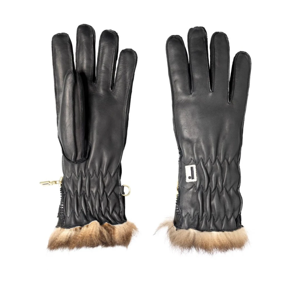 Restelli Guanti Nappa Ski Handschoenen in Zwart Black Unisex