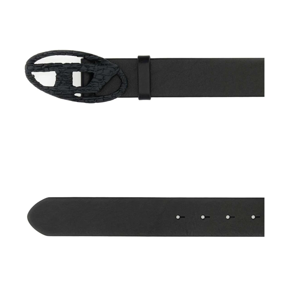 Diesel Zwart Leren Riem B-1dr Black Dames