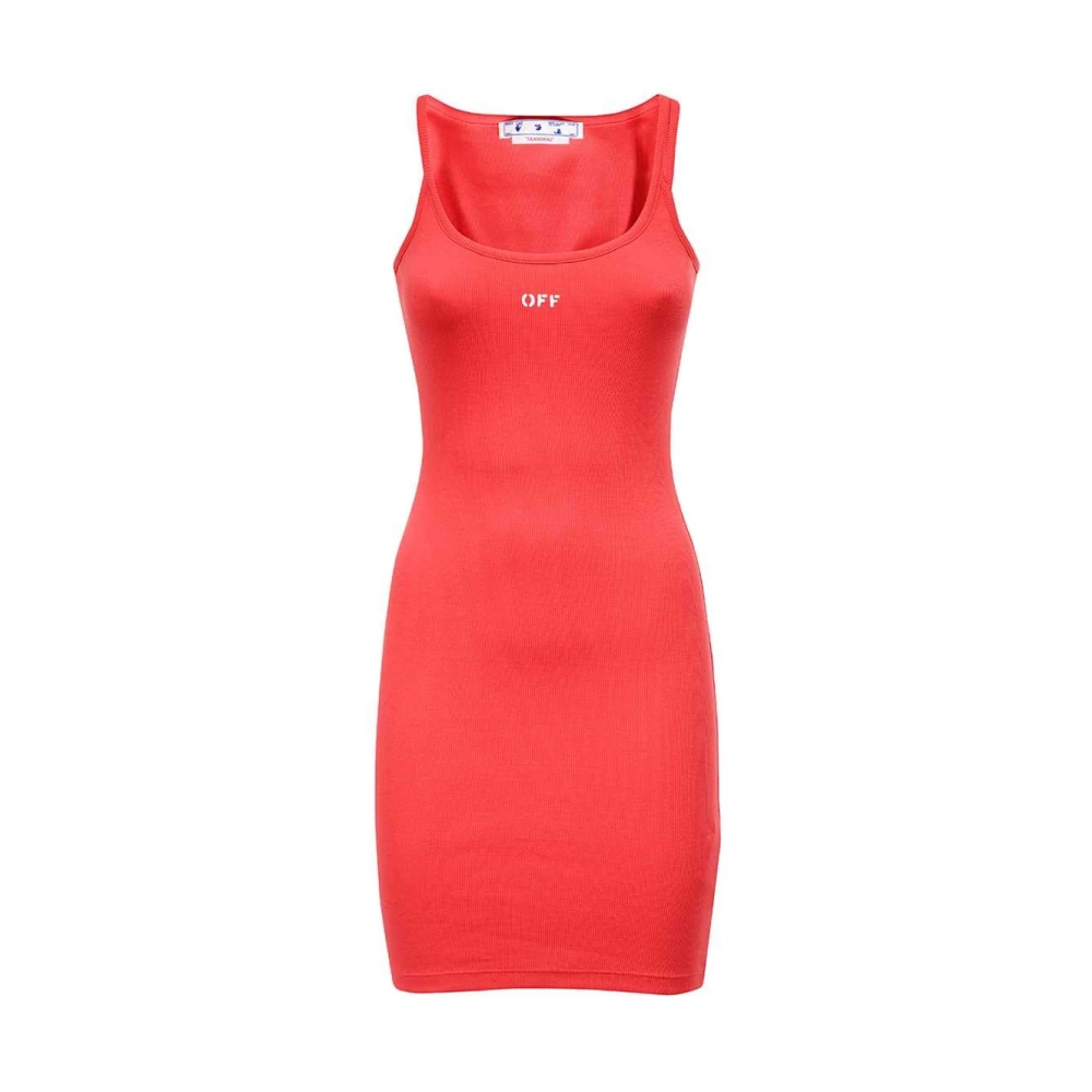 Off White Elegante Jurk voor Stijlvolle Gelegenheden Red Dames