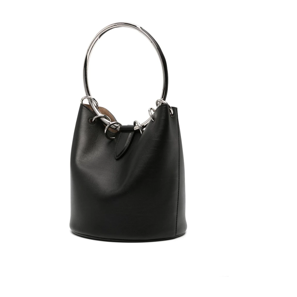 Alaïa Zwarte Leren Bucket Tas Ring Detailing Black Dames