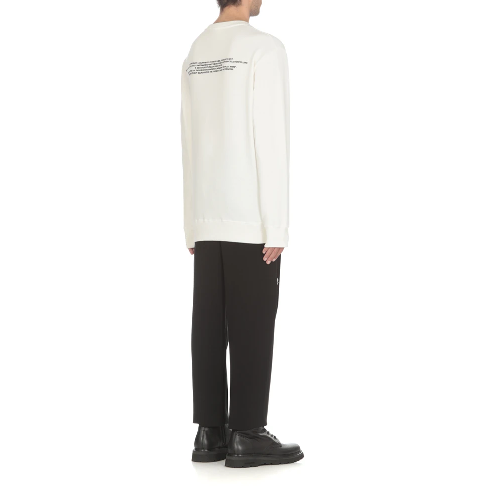 IH NOM UH NIT Witte Katoenen Sweatshirt met Contrasterende Print White Heren