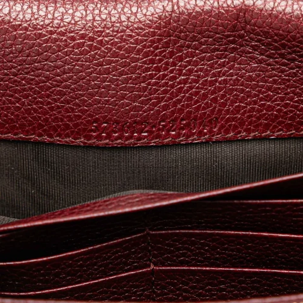 Gucci Vintage Pre-owned Leather wallets Red Dames