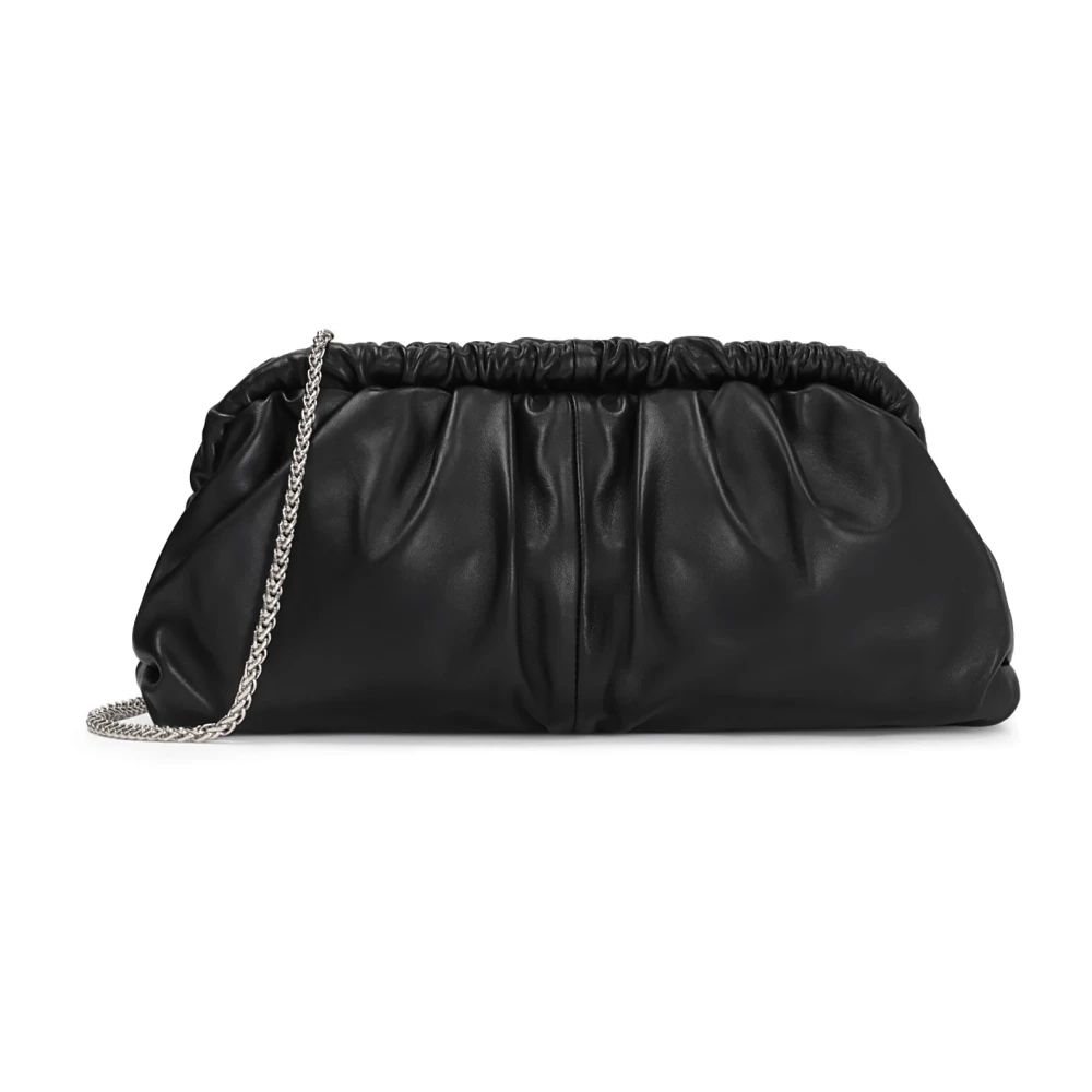 Kazar Zwarte leren handtas met zacht volume-effect Black Dames