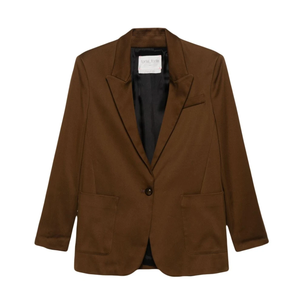 Forte Katoenen Mannenjas Brown Dames