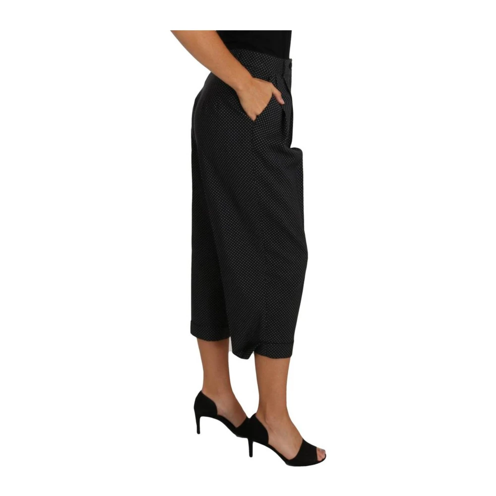 Dolce & Gabbana Zwarte gestippelde broek Black Dames
