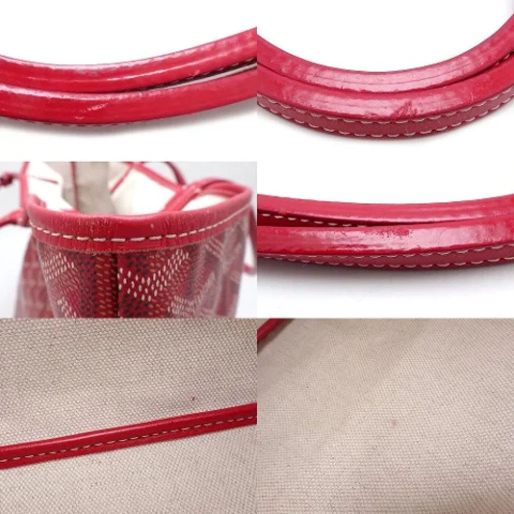 Goyard Vintage Pre-owned Canvas handbags Red Dames
