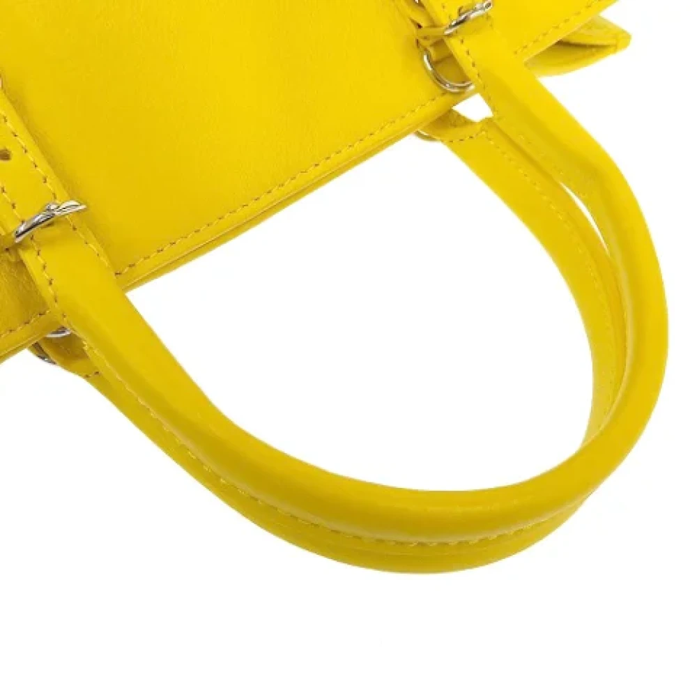 Balenciaga Vintage Pre-owned Leather handbags Yellow Dames