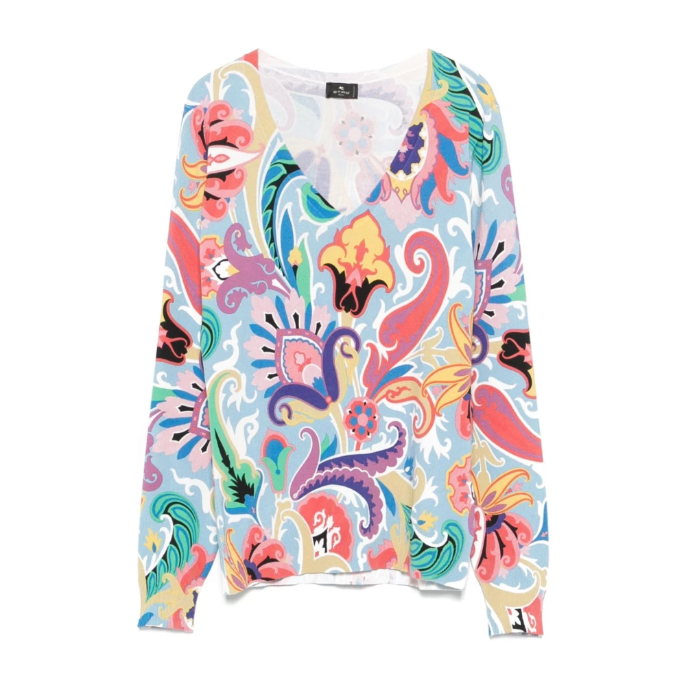 ETRO Blauwe Sweater Dameskleding Multicolor Dames