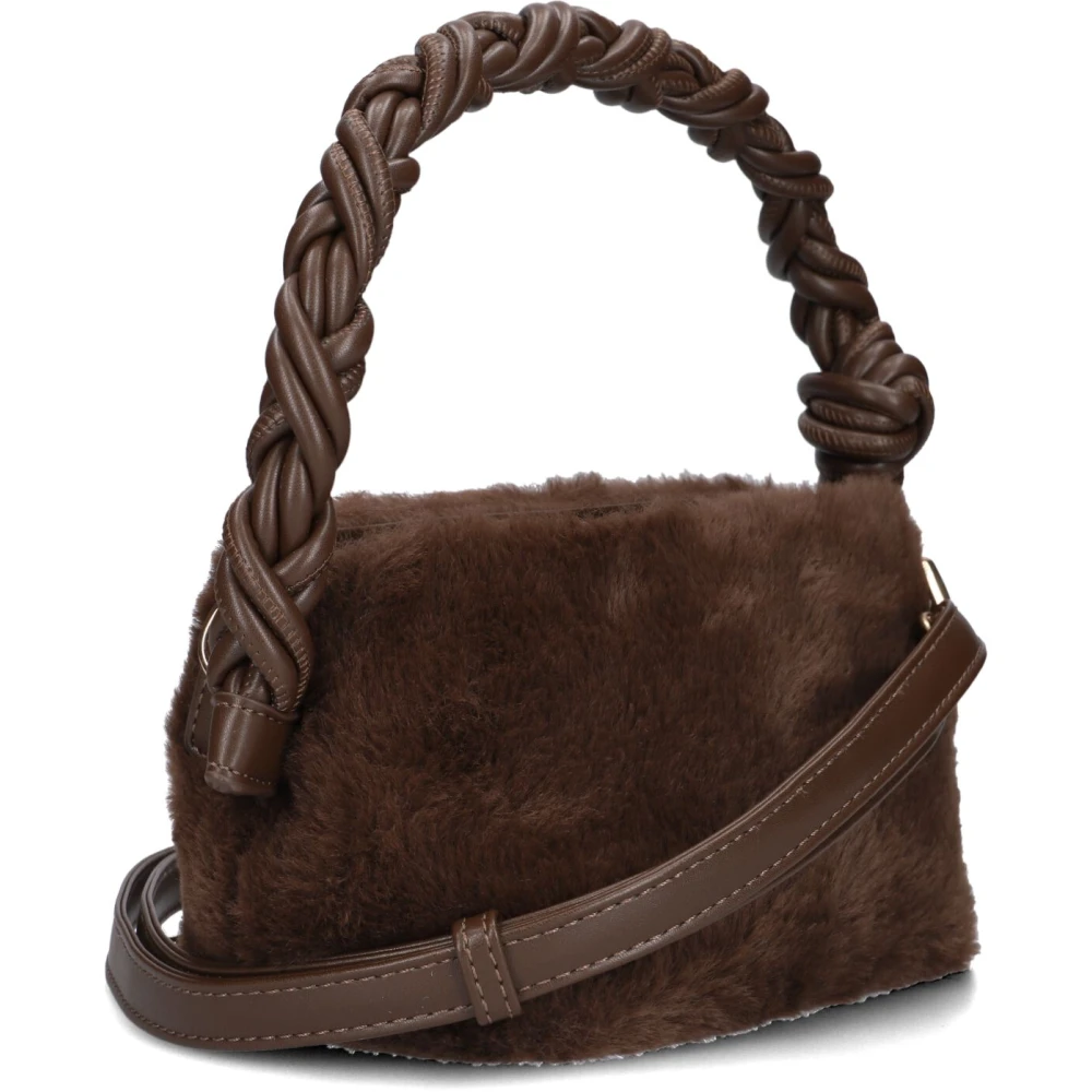 Notre-v Bruine Faux Fur Schoudertas Brown Dames