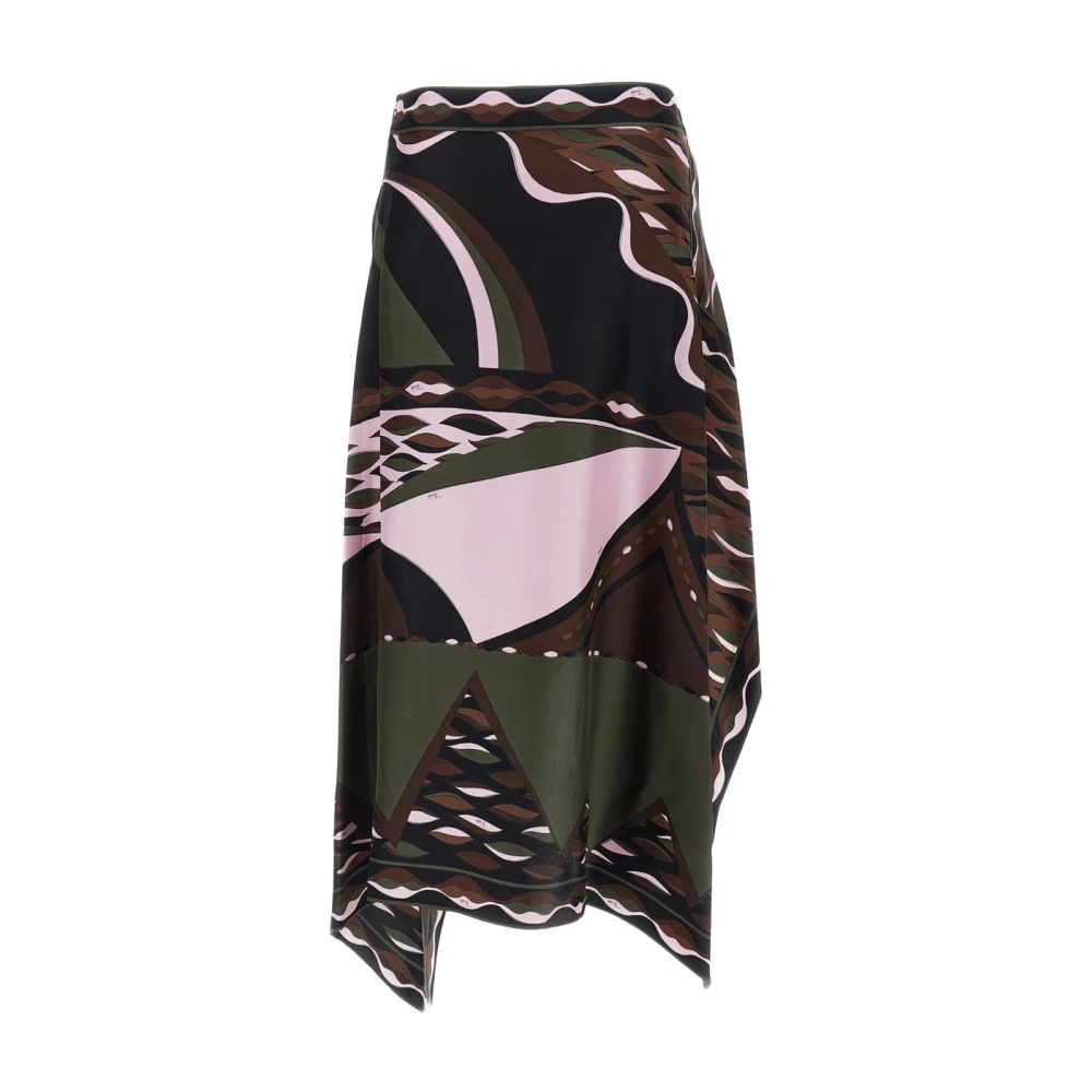 Pucci Donna Multicolor - Gonna In Seta Con Stampa Dune - Skirts - E - L