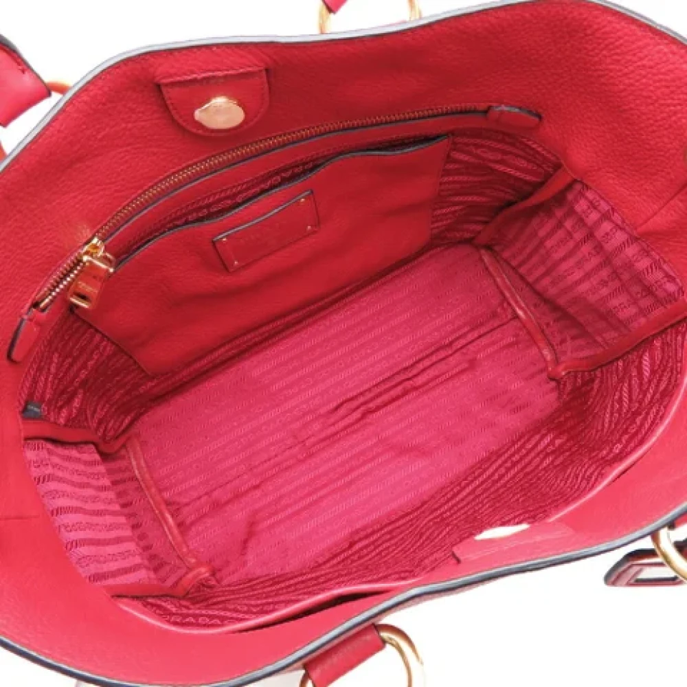 Prada Vintage Pre-owned Leather prada-bags Red Dames