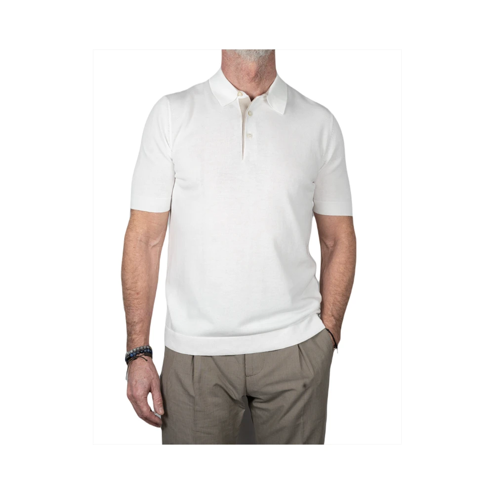 Gran Sasso Polo Shirts White Heren