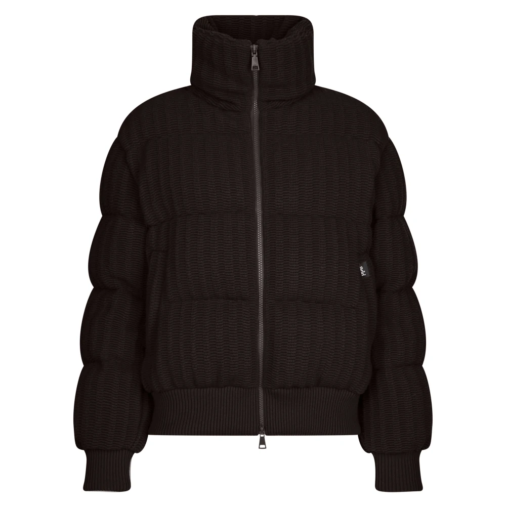 Add Bomber IN Bubble UP Gebreid Black Dames