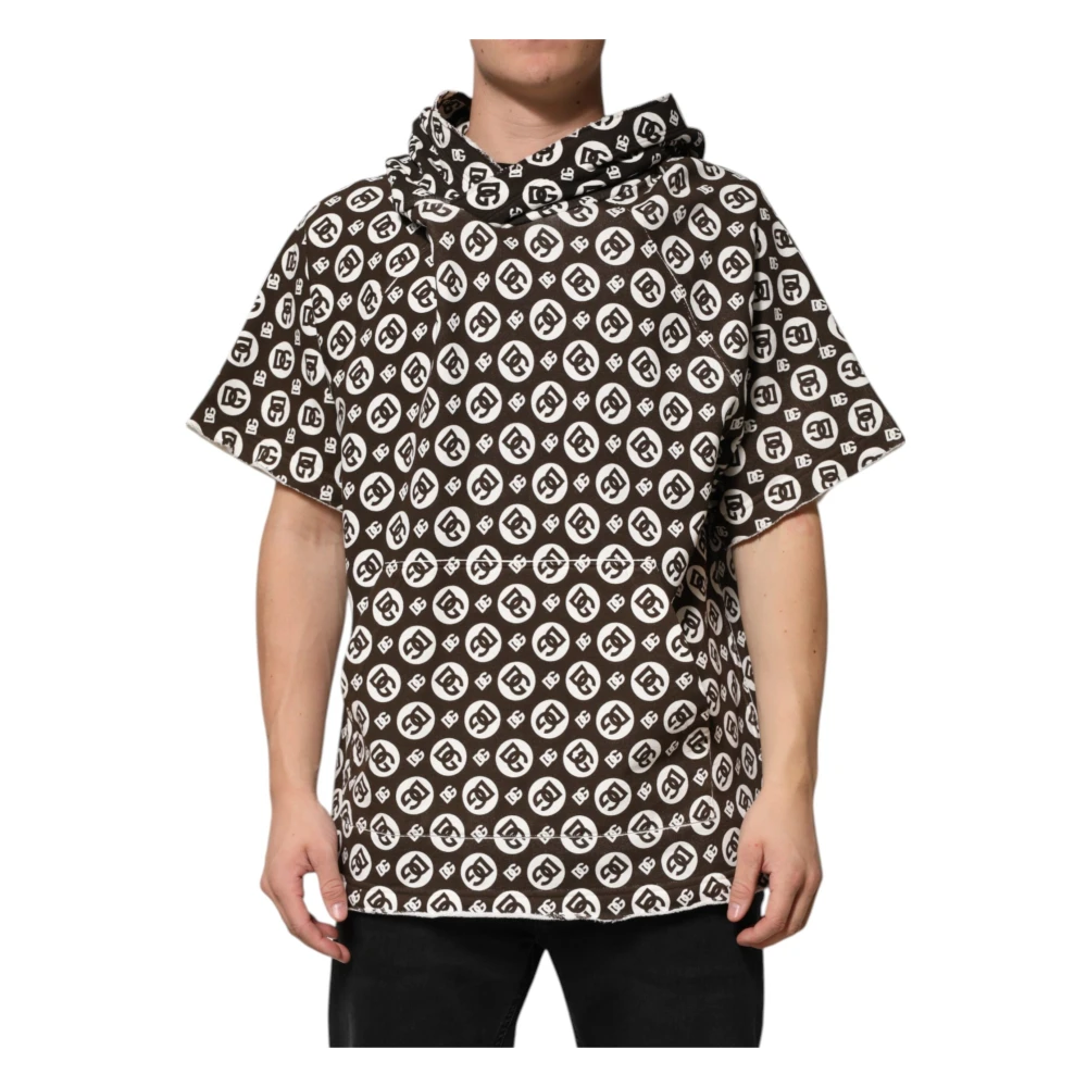 Dolce & Gabbana Men's Brown Short Hooded Sweater