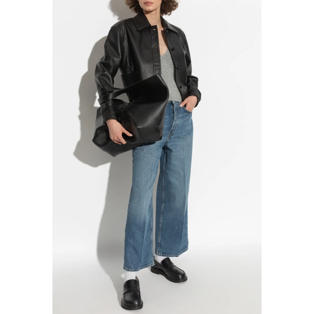 Officine Générale Leren jas Black Dames