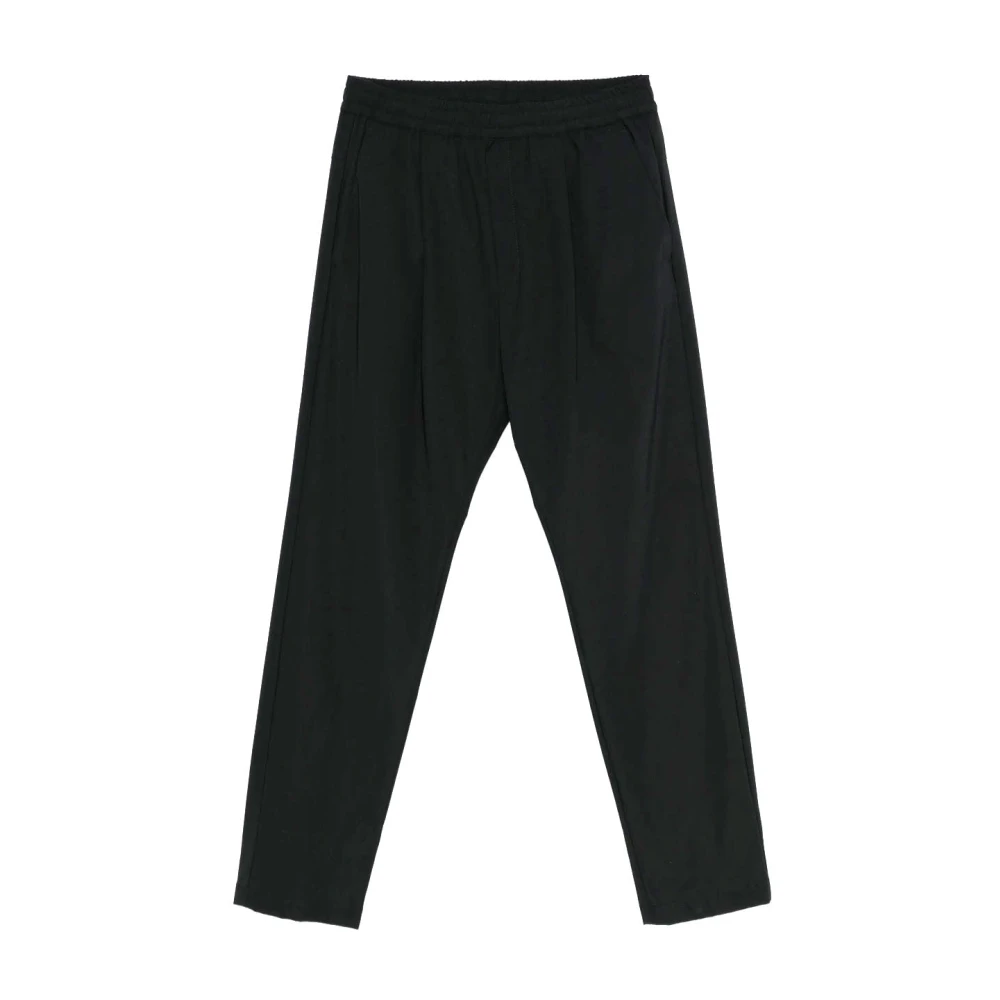 Paul & Shark Black Slim-Fit Trousers, Male, Xl, Stylish Woven Chino Trousers With Drawstring