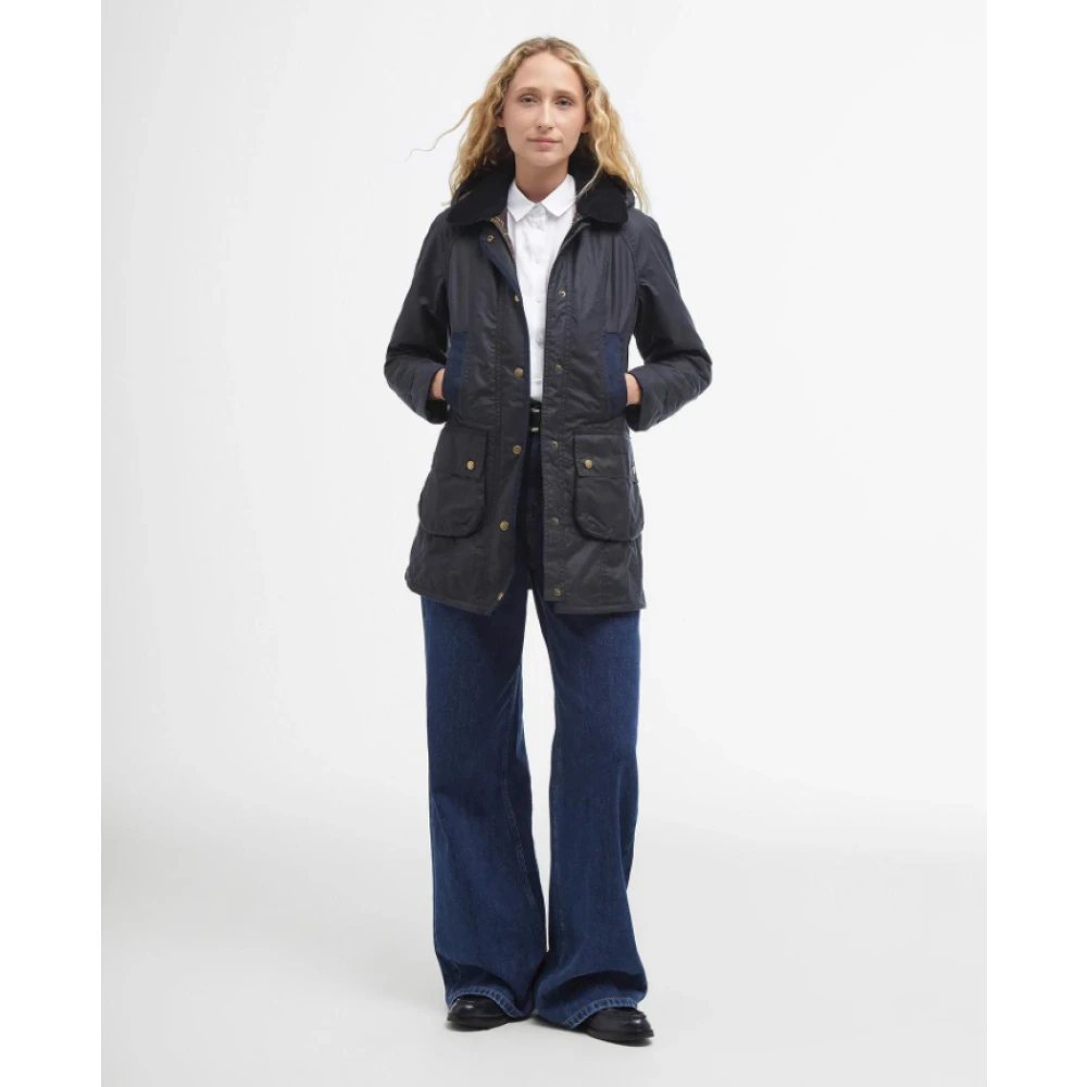 Barbour Blauwe Waxjas Bower Stijl Blue Dames