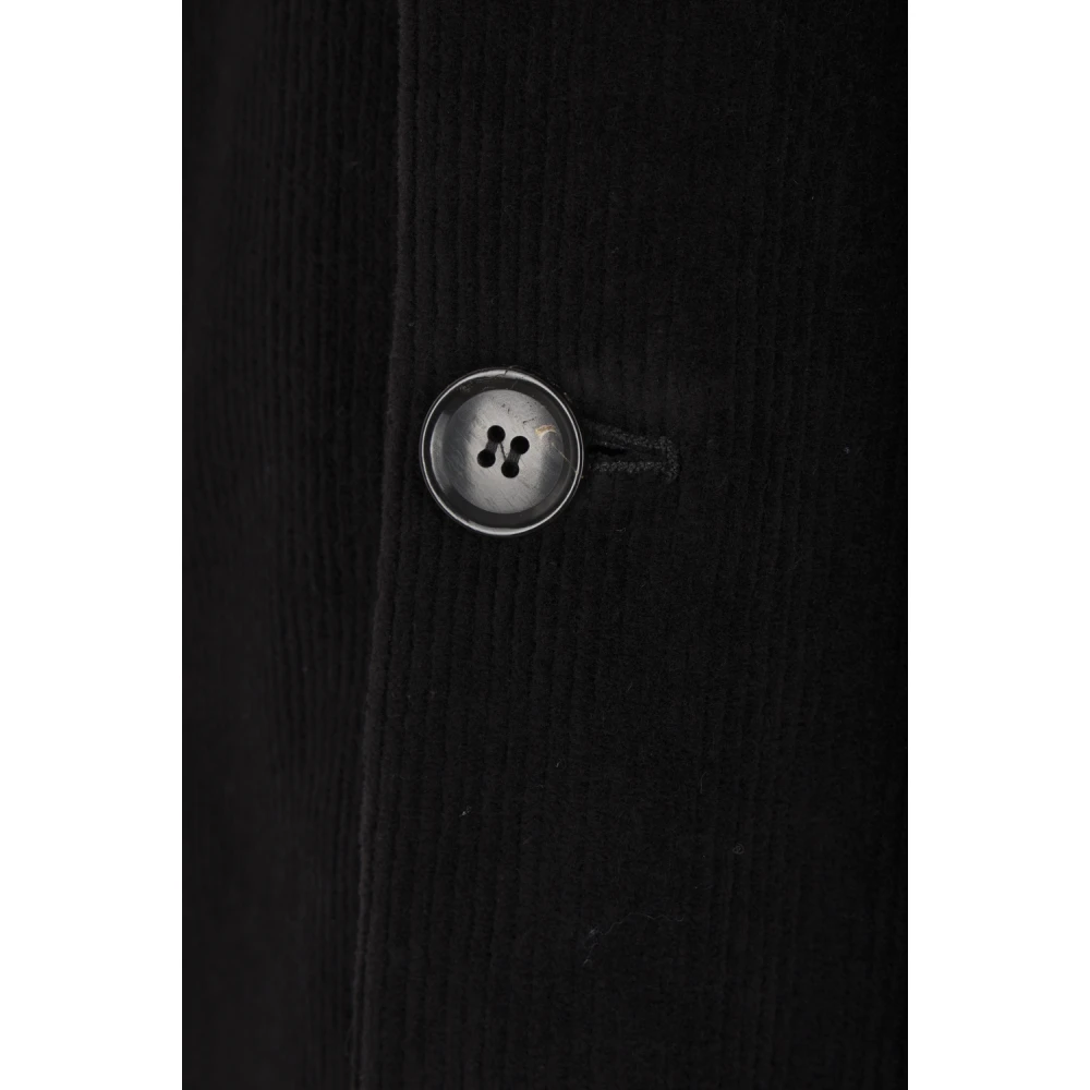 Bally Zwarte Geribbelde Fluwelen Jas Black Heren