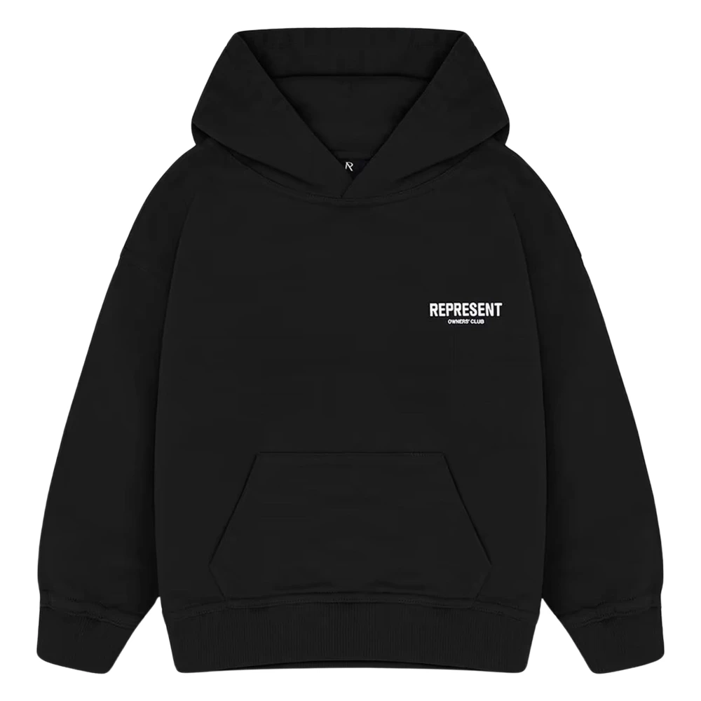 Represent Girls Black Kids Sweatshirts, 4 Y, Mini Owners Club Hoodie