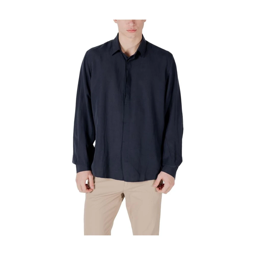 Antony Morato Men's Blue Casual Shirts, S, Lyocell Casual Shirt