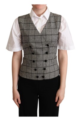 gray-checkered-sleeveless-waistcoat-vest