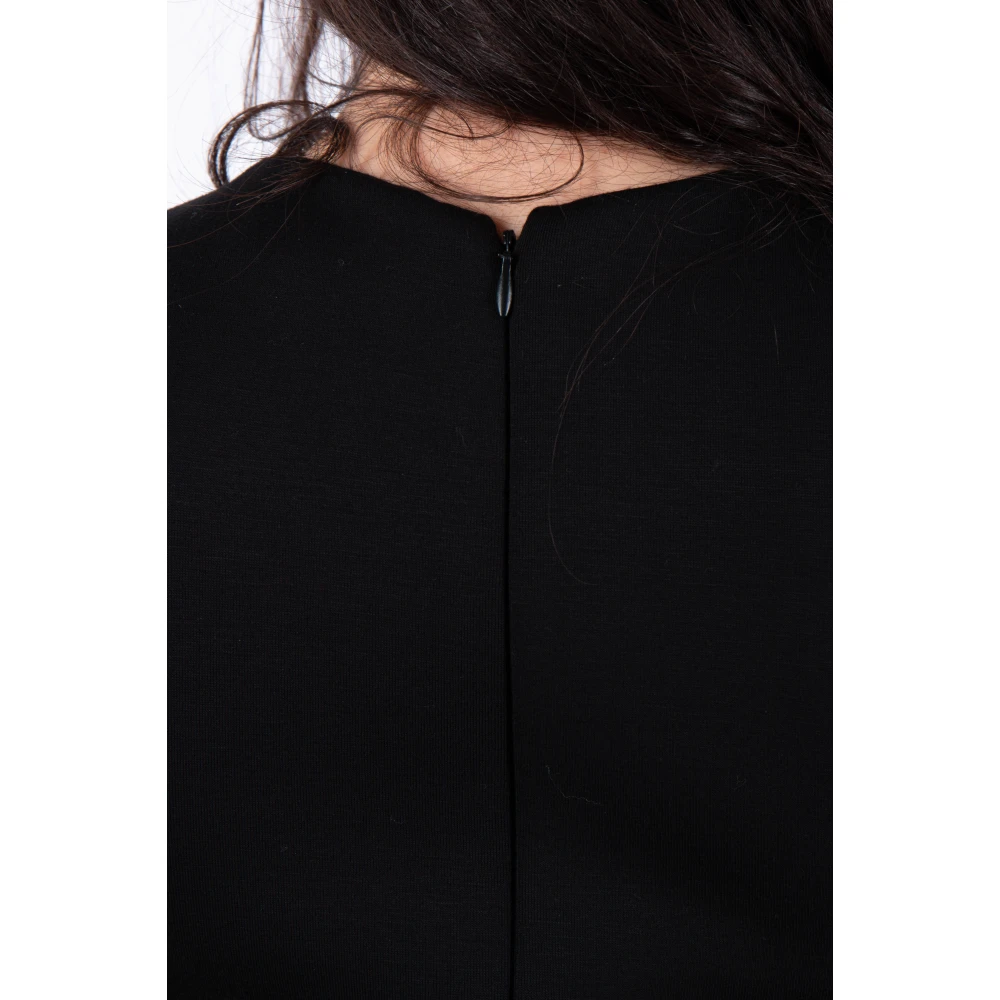 Max Mara Zwarte Jersey Jurk Maremar Black Dames