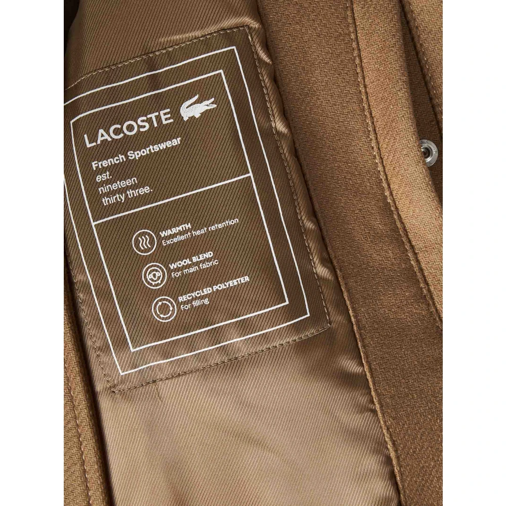 Lacoste Bruine Aviator Jas Brown Heren