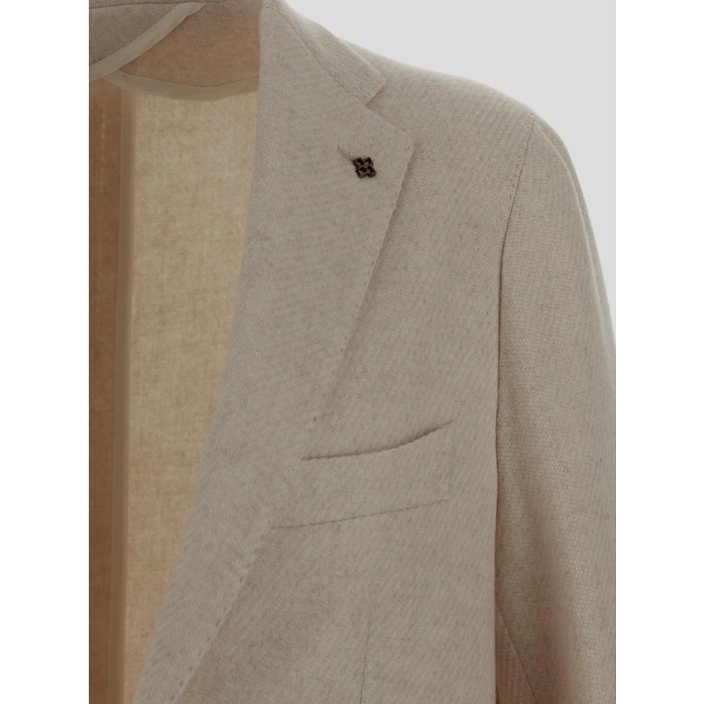 Tagliatore Klassieke Blazer Beige Heren