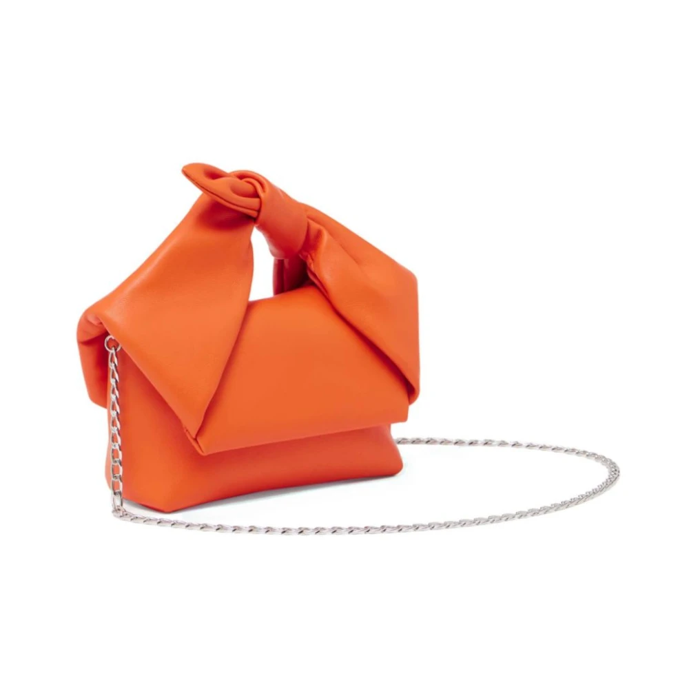 JW Anderson Oranje Foldover Tas met Oversized Strik Orange Dames