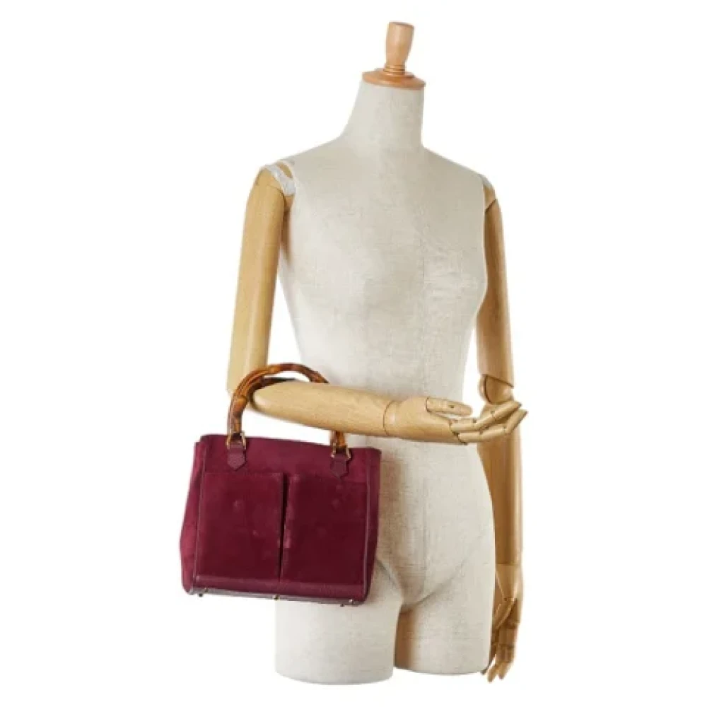 Gucci Vintage Pre-owned Suede gucci-bags Purple Dames