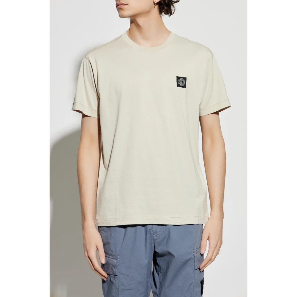 Stone Island T-shirt met logo Green Heren