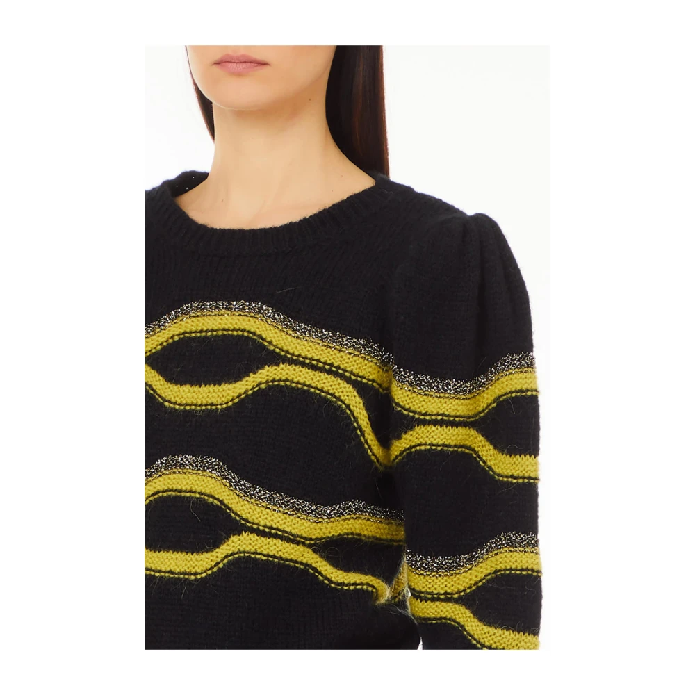 Liu Jo Elegante Zwarte Trui Multicolor Dames