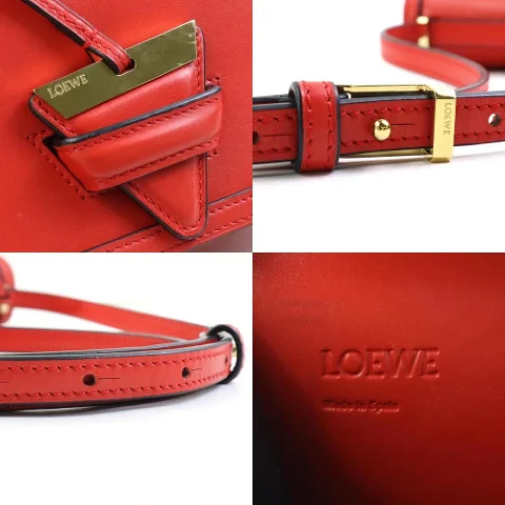 Loewe Pre-owned Leather crossbody-bags Orange Dames