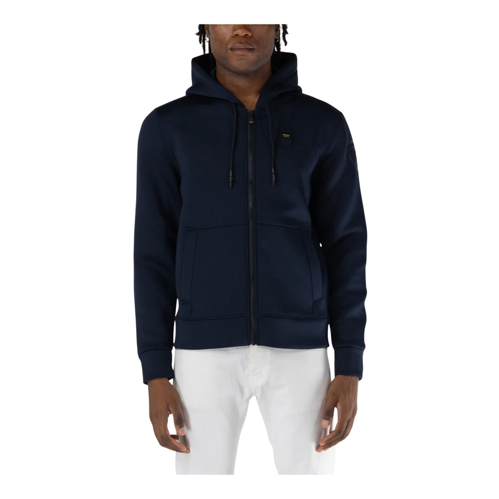 Blauer Stijlvolle Zip-Up Sweater Blue Heren