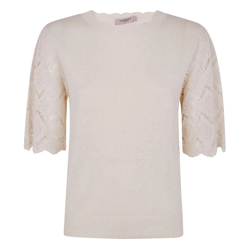Twinset Delicate Beige Gebreide Top Beige Dames