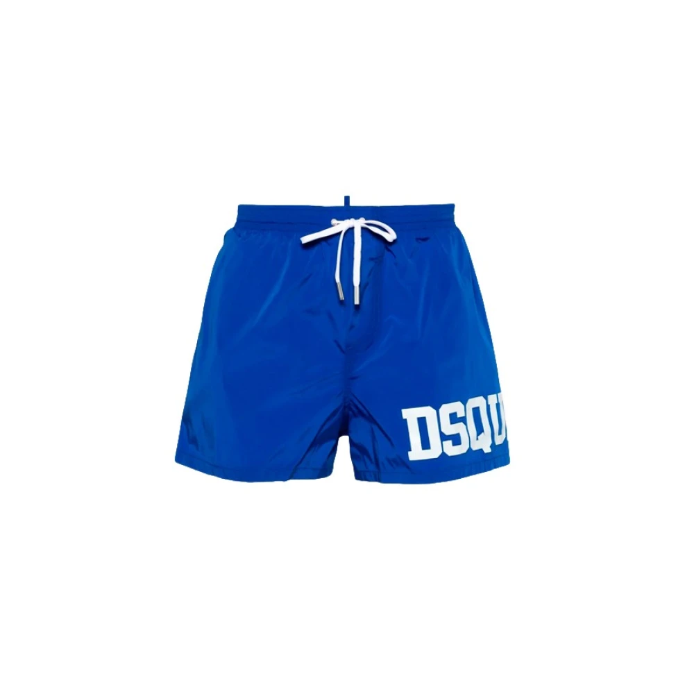 Dsquared2 Blauwe Boxer Zwemkleding Midi Stijl Blue Heren
