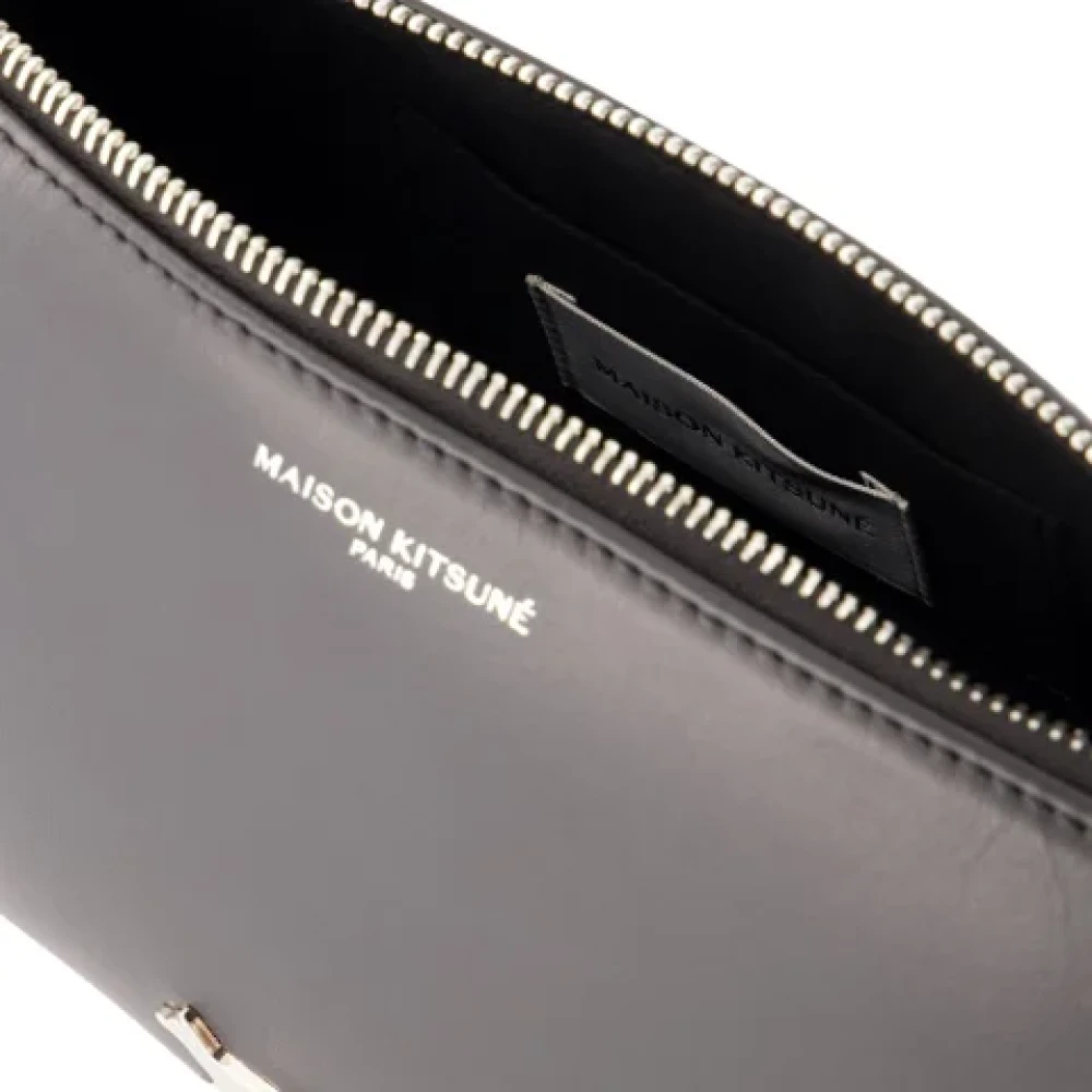 Maison Kitsuné Leather shoulder-bags Black Dames