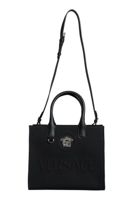 sac-fourre-tout-bandouliere-en-toile-et-cuir-noir