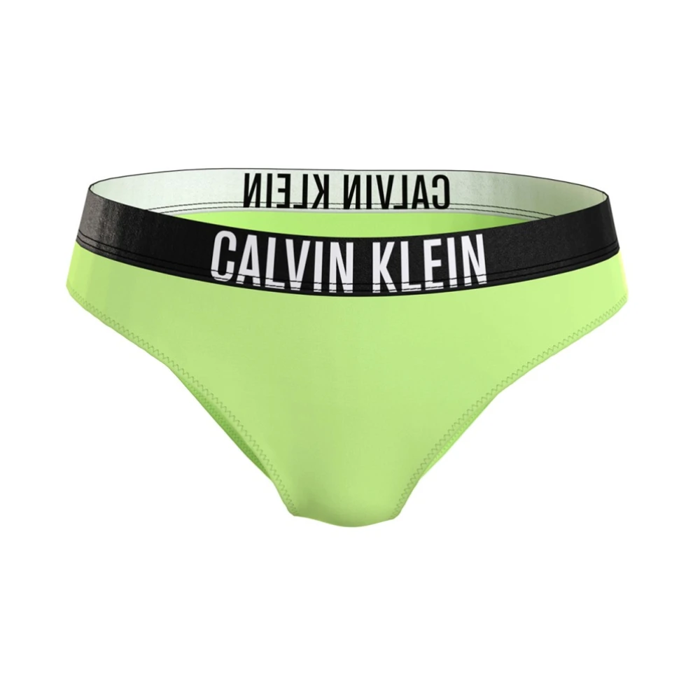 Calvin Klein Gerecyclede Polyester Bikini Onderkant Green Dames