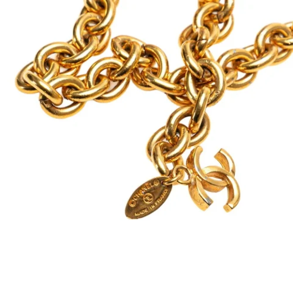 Chanel Vintage Pre-owned Metal belts Yellow Dames